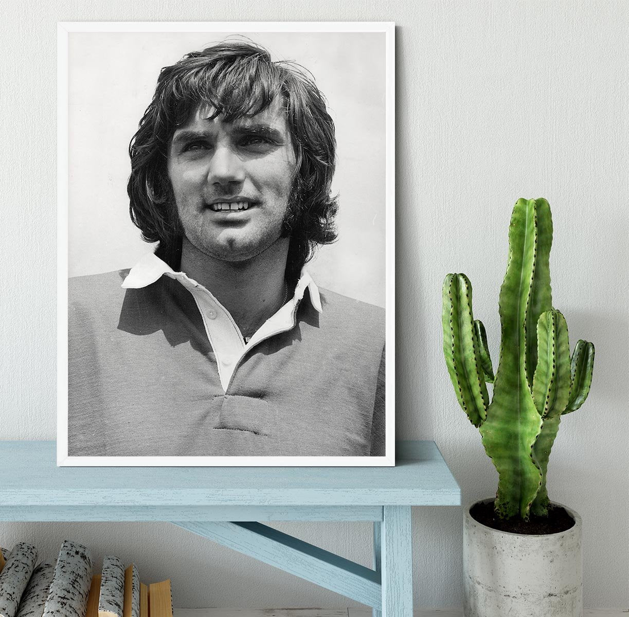 George Best Icon Framed Print - Canvas Art Rocks -6
