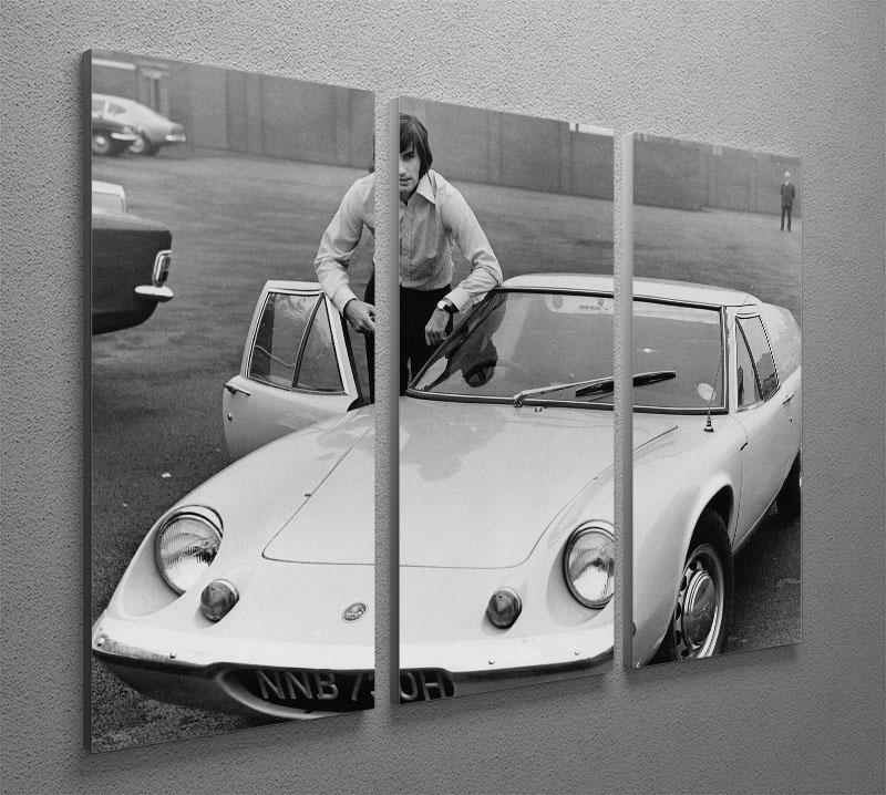George Best with his Lotus Europa 3 Split Panel Canvas Print - Canvas Art Rocks - 2
