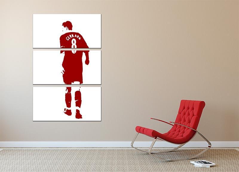 Gerrard Pop Art 3 Split Panel Canvas Print - Canvas Art Rocks - 2