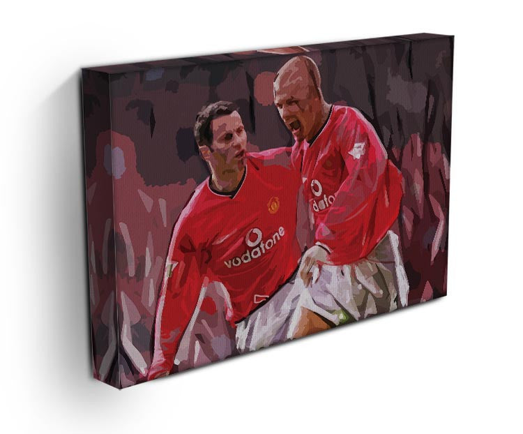 Ryan Giggs and David Beckham Print - Canvas Art Rocks - 3