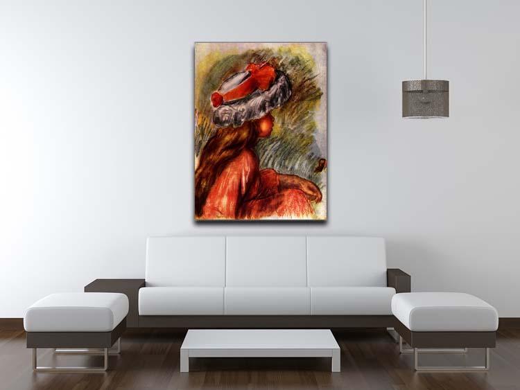 Girl head by Renoir Canvas Print or Poster - Canvas Art Rocks - 4