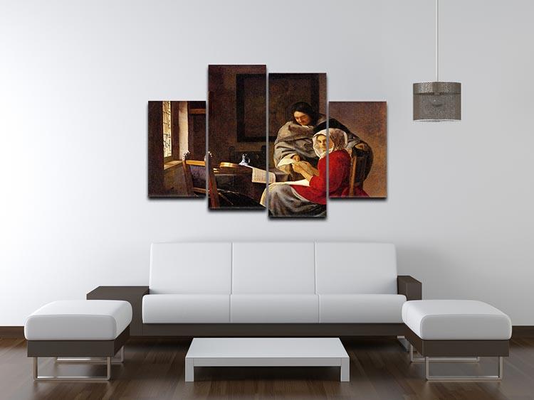 Girl interrupted in her music 4 Split Panel Canvas - Canvas Art Rocks - 3