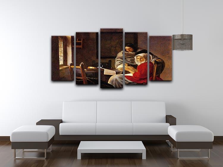Girl interrupted in her music 5 Split Panel Canvas - Canvas Art Rocks - 3
