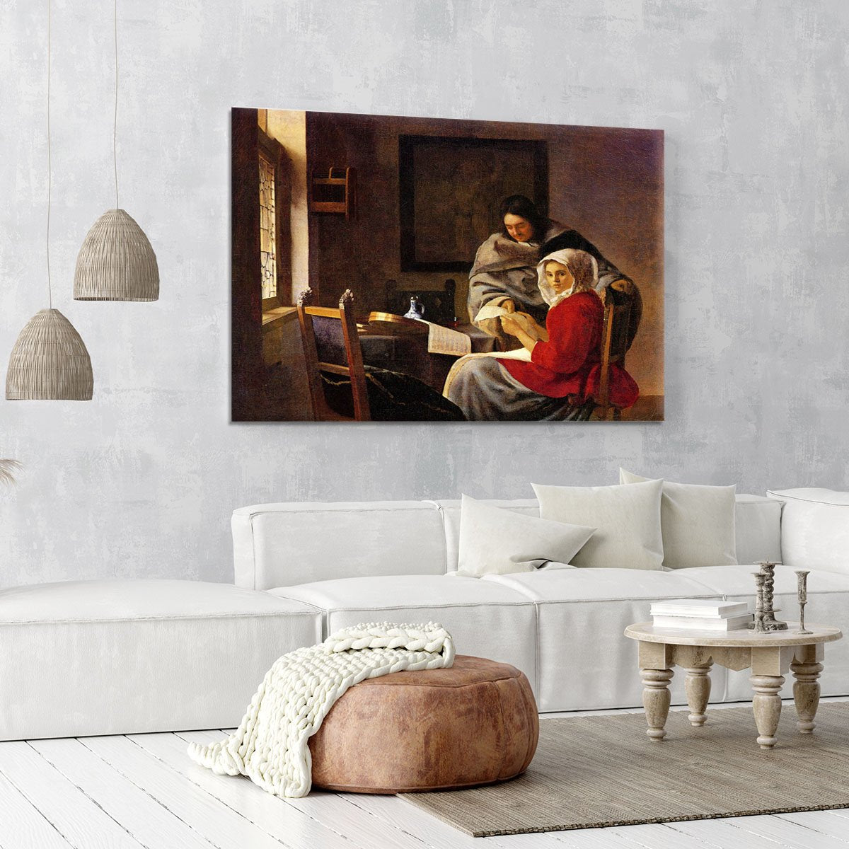 Girl interrupted in her music Canvas Print or Poster