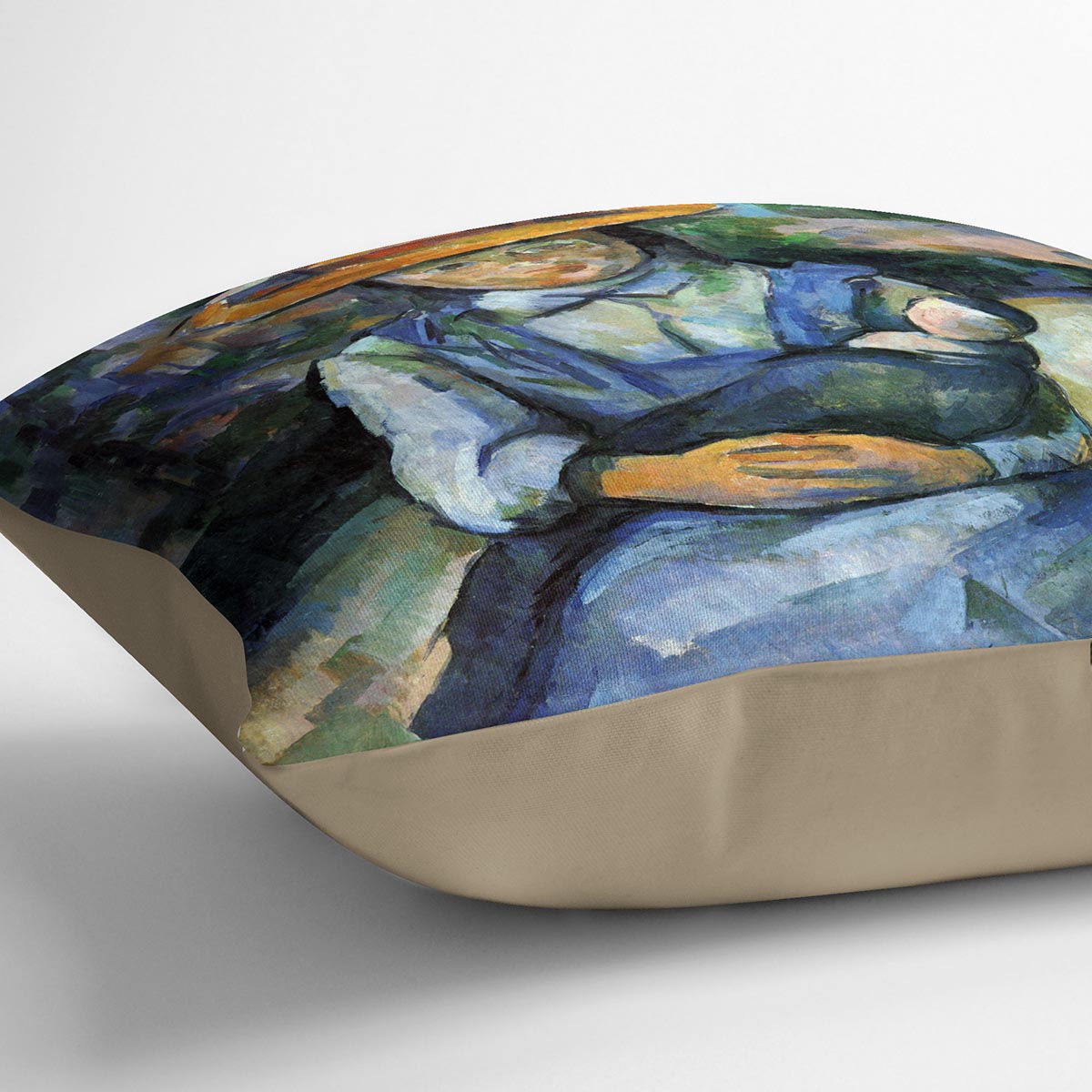 Girl with Doll by Cezanne Cushion - Canvas Art Rocks - 2