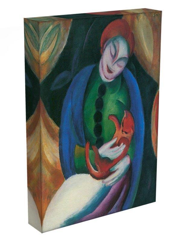 Girl with a Cat II by Franz Marc Canvas Print or Poster - Canvas Art Rocks - 3