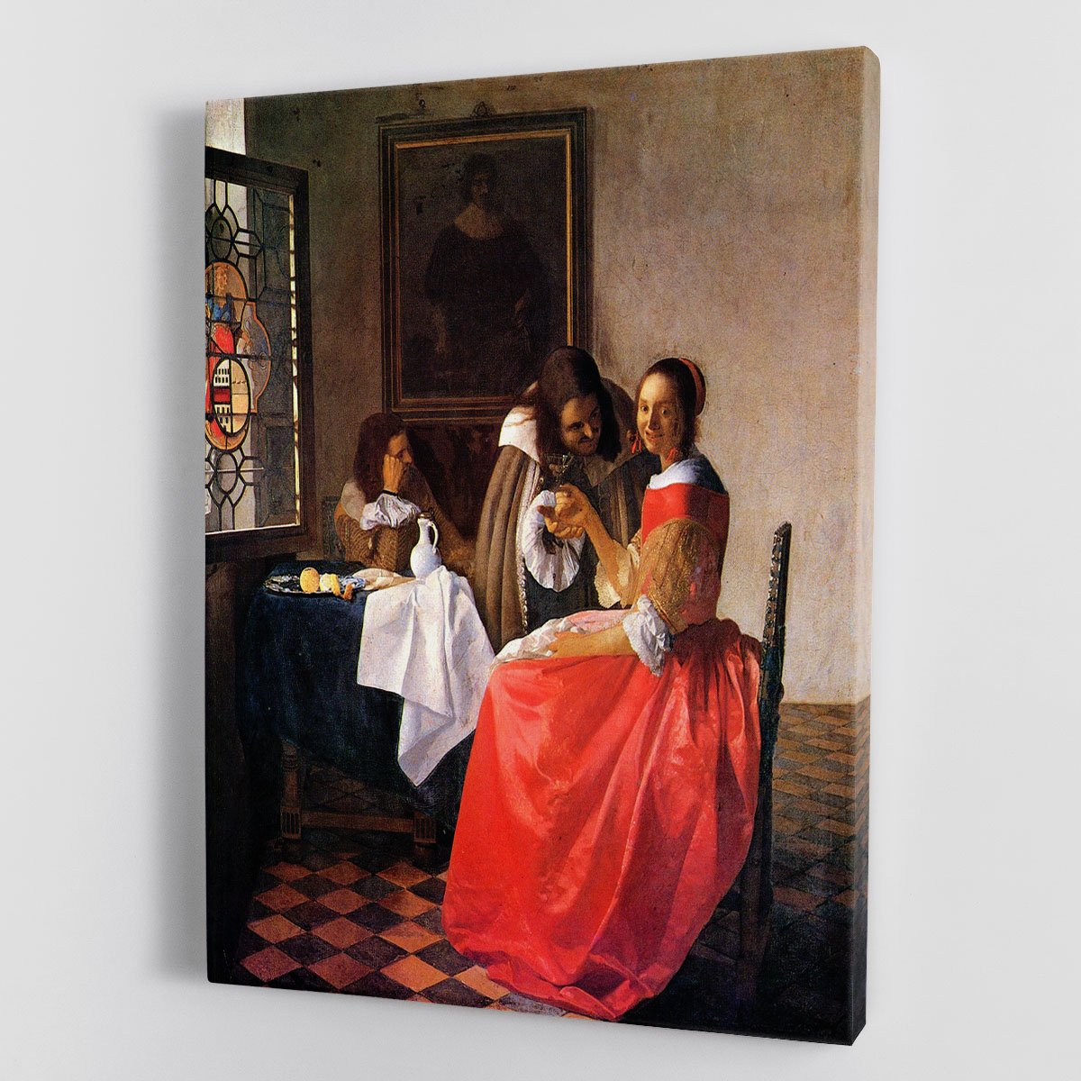 Girl with a wine glass by Vermeer Canvas Print or Poster