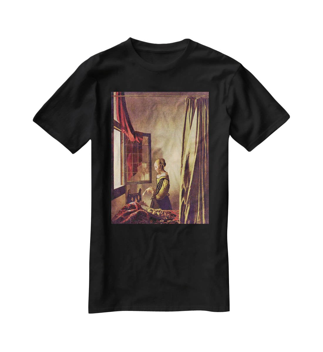 Girls at the open window by Vermeer T-Shirt - Canvas Art Rocks - 1