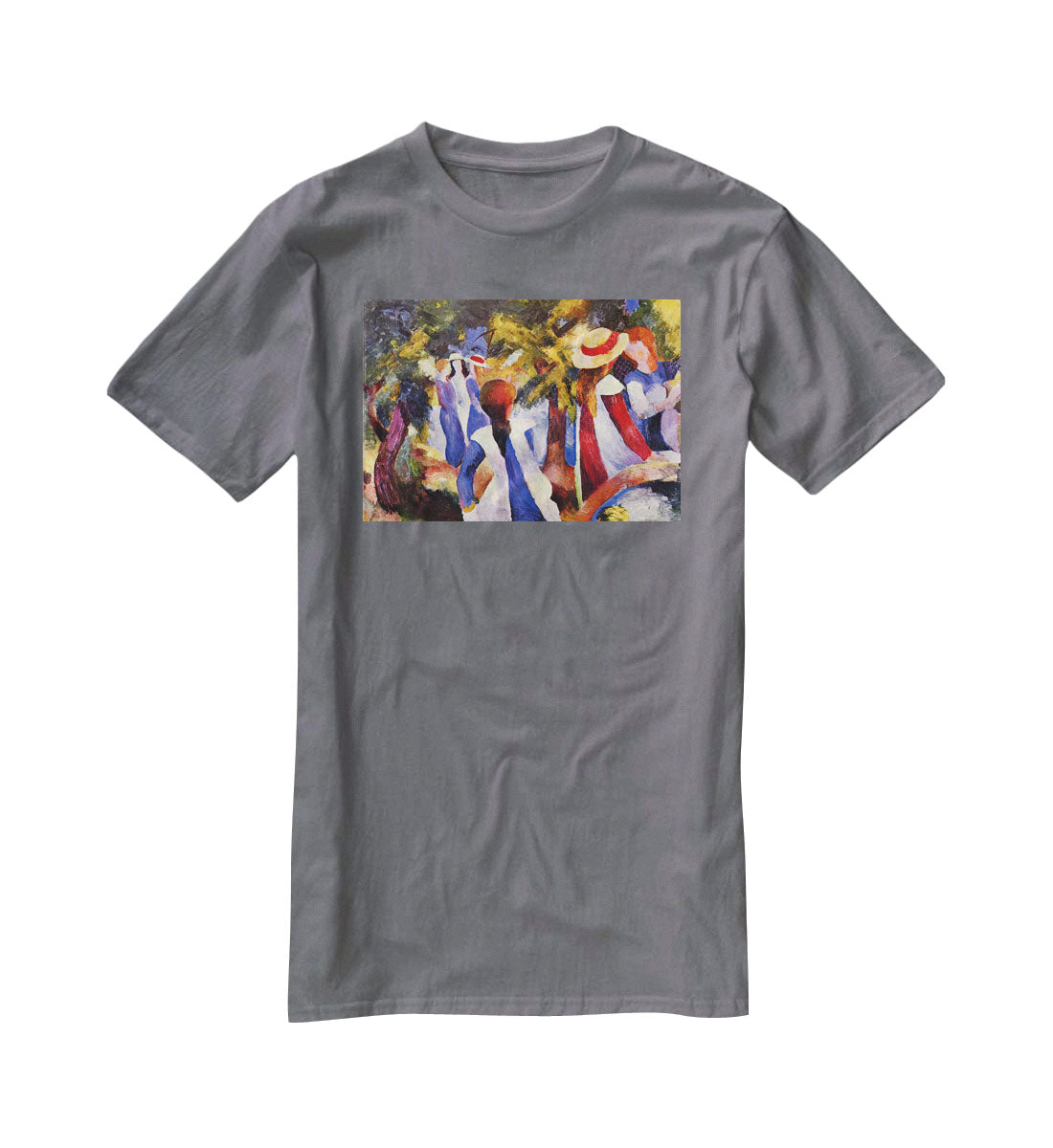 Girls in the Open by August Macke T-Shirt - Canvas Art Rocks - 3