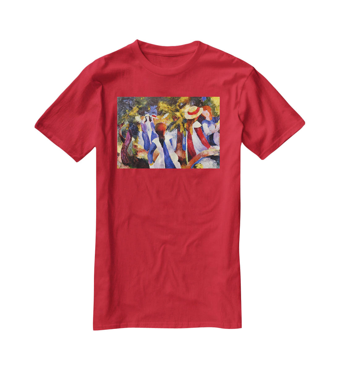 Girls in the Open by August Macke T-Shirt - Canvas Art Rocks - 4