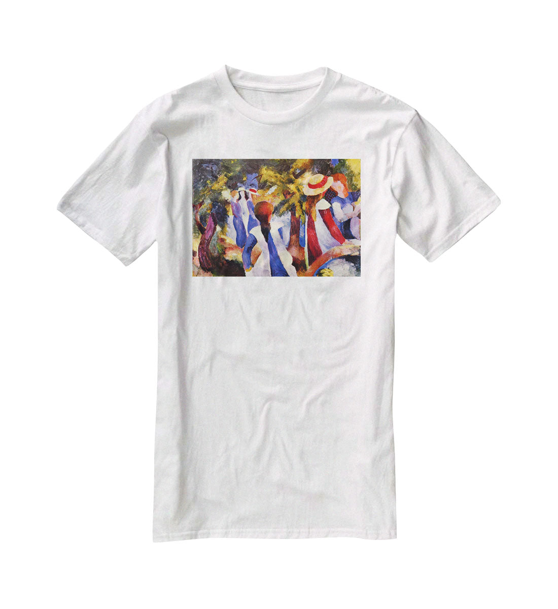 Girls in the Open by August Macke T-Shirt - Canvas Art Rocks - 5