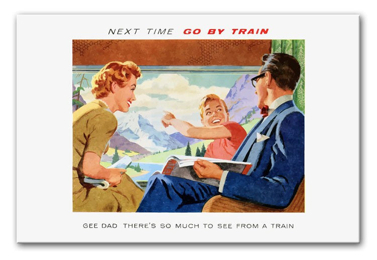 Go By Train Print - Canvas Art Rocks - 1