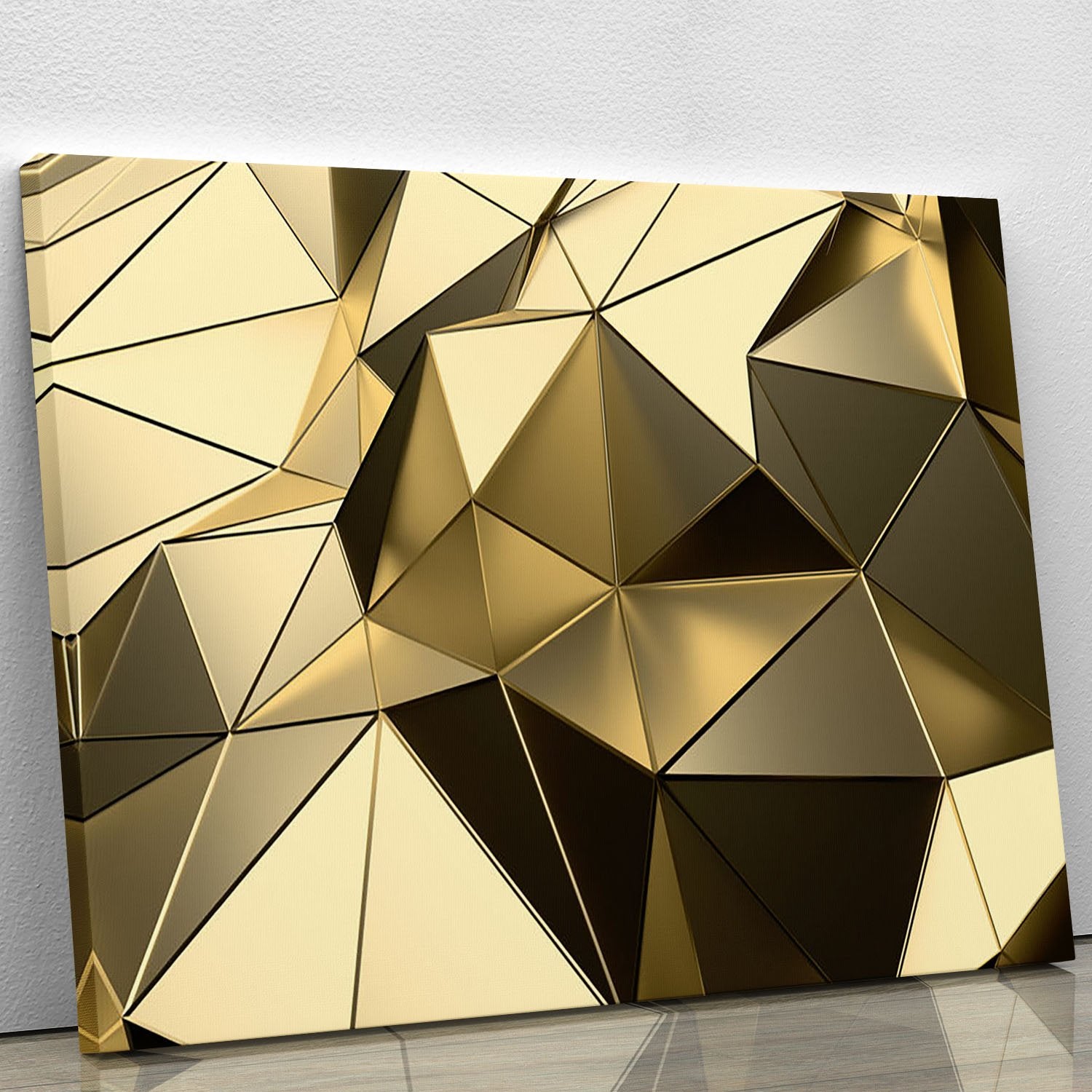 Gold Geometric Surface Canvas Print or Poster