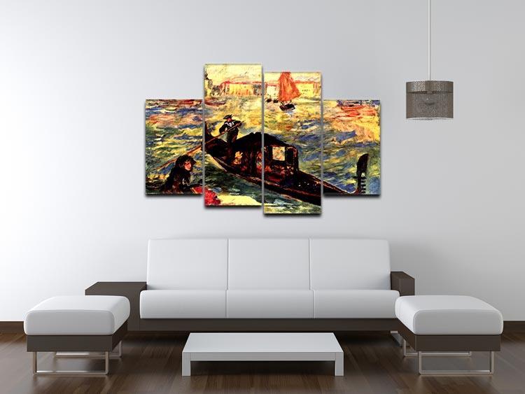 Gondola on the Canale Grande by Renoir 4 Split Panel Canvas - Canvas Art Rocks - 3