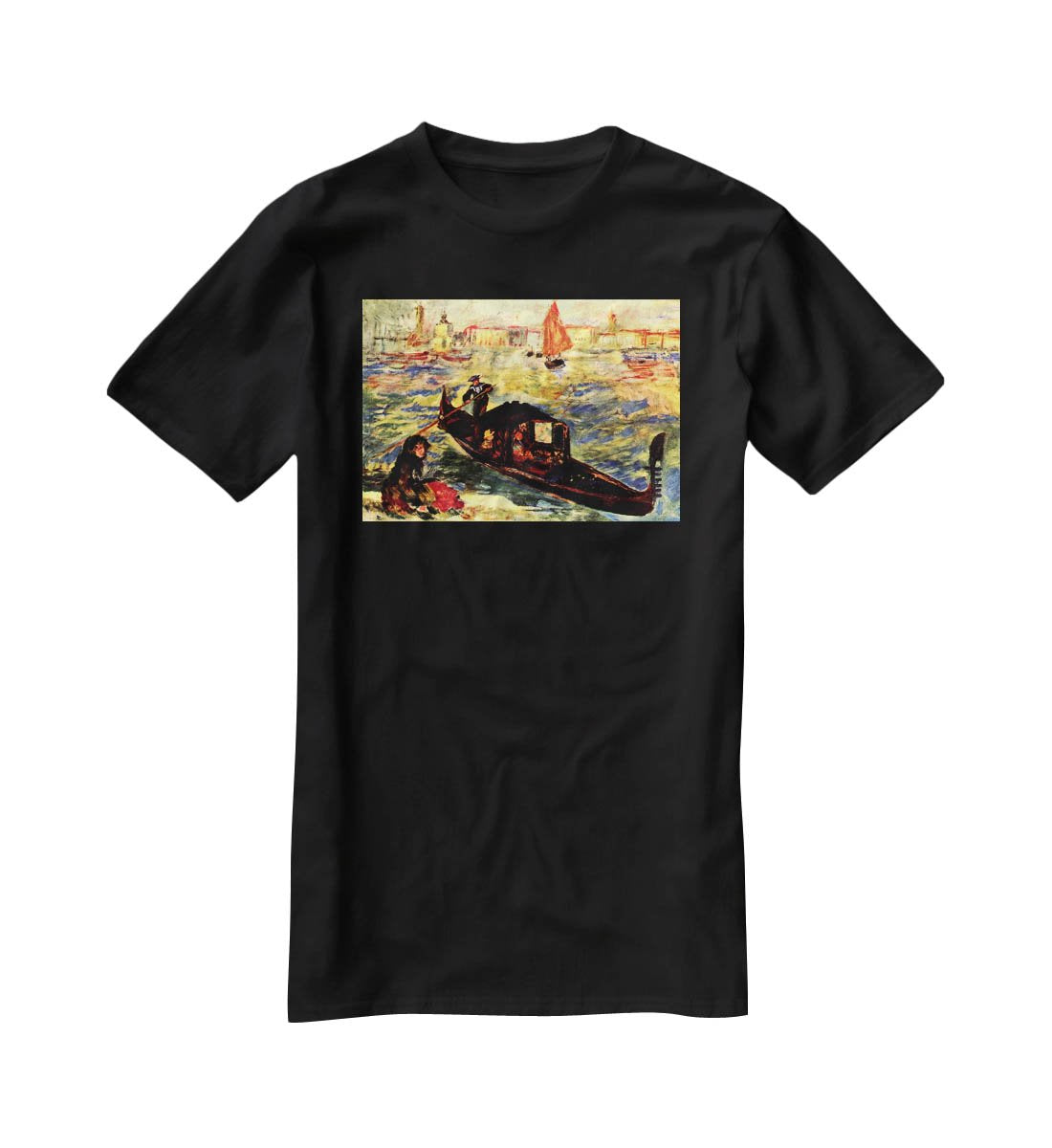 Gondola on the Canale Grande by Renoir T-Shirt - Canvas Art Rocks - 1