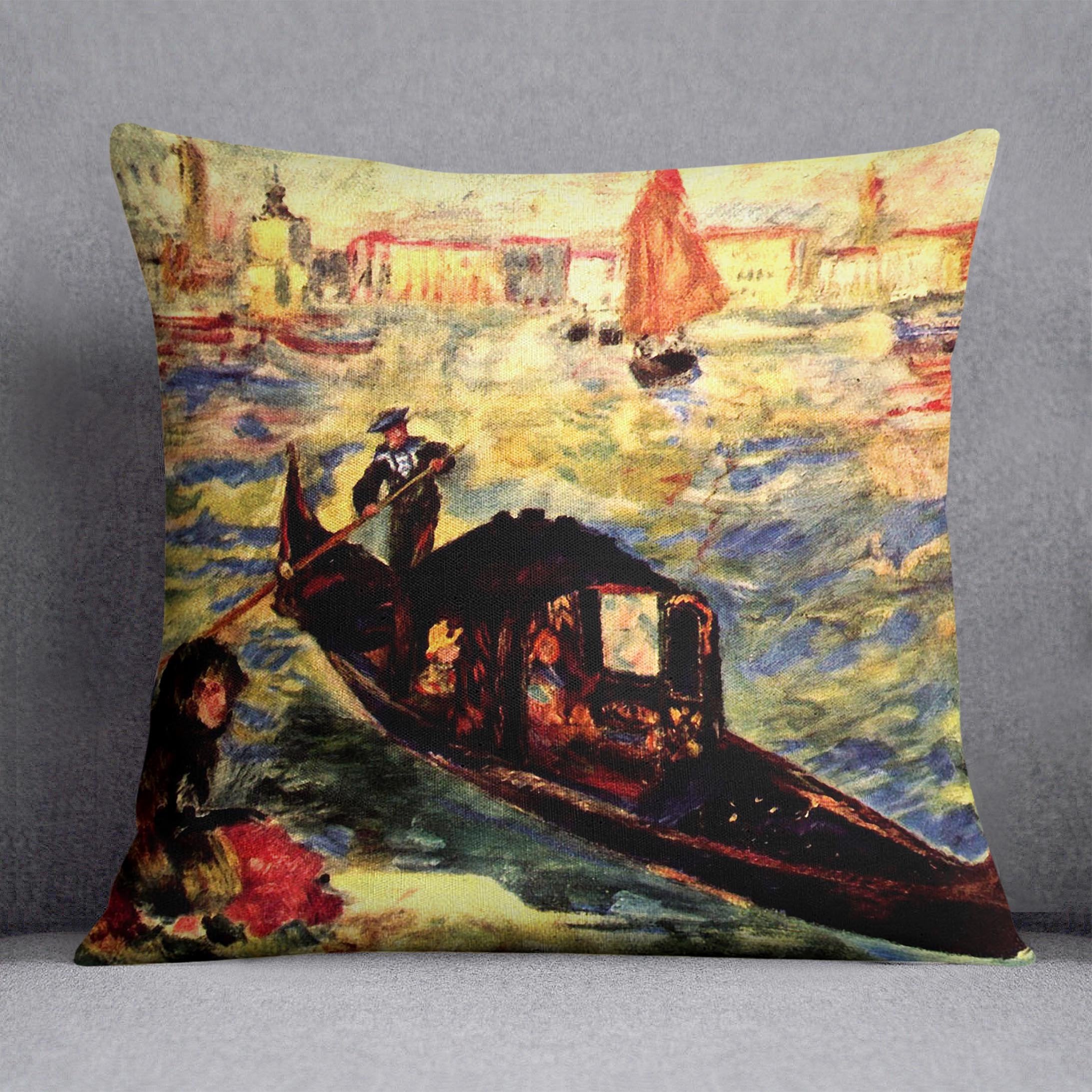 Gondola on the Canale Grande by Renoir Throw Pillow