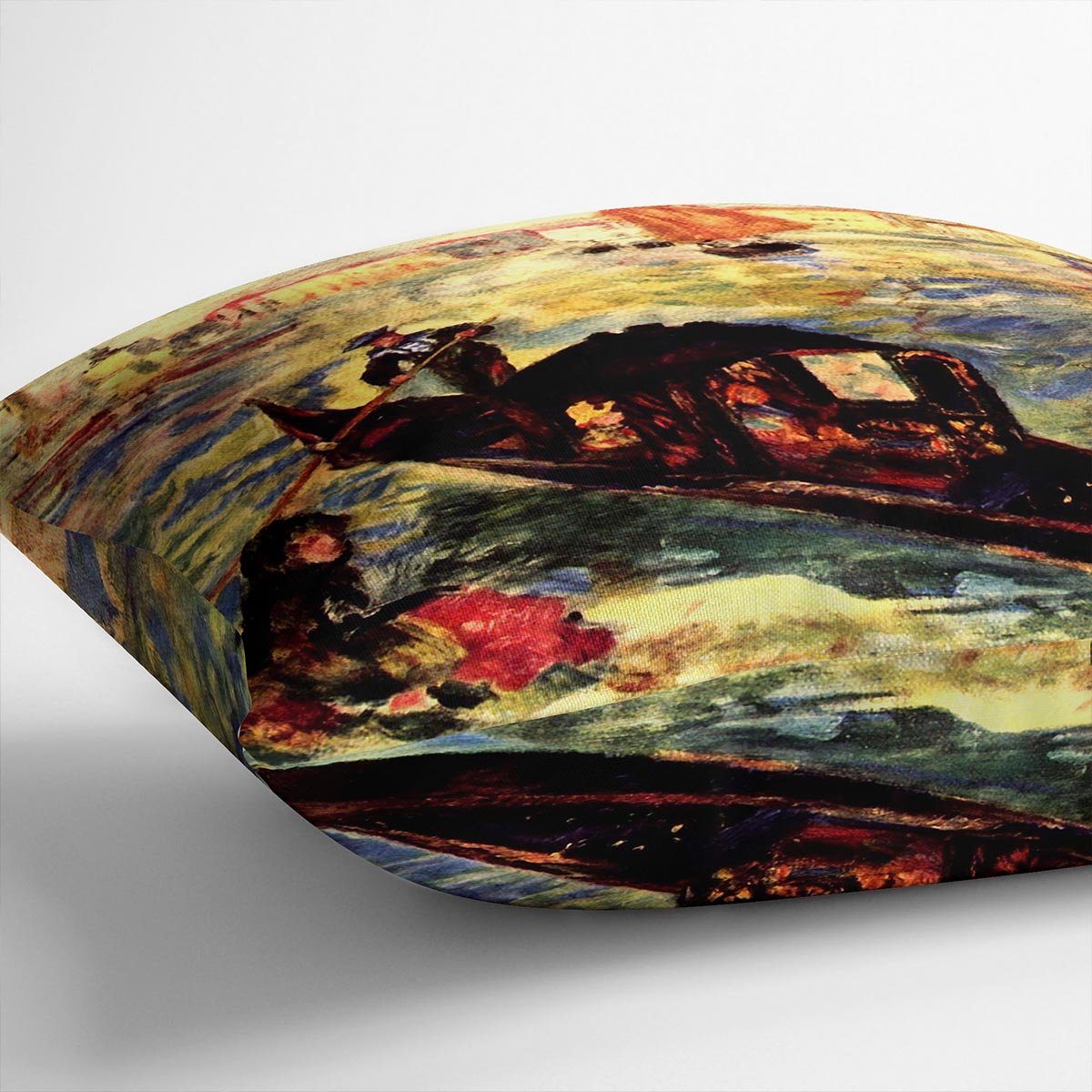 Gondola on the Canale Grande by Renoir Throw Pillow