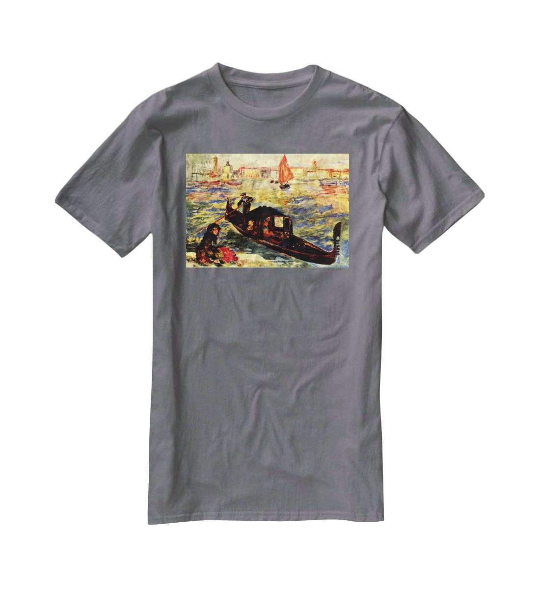 Gondola on the Canale Grande by Renoir T-Shirt - Canvas Art Rocks - 3