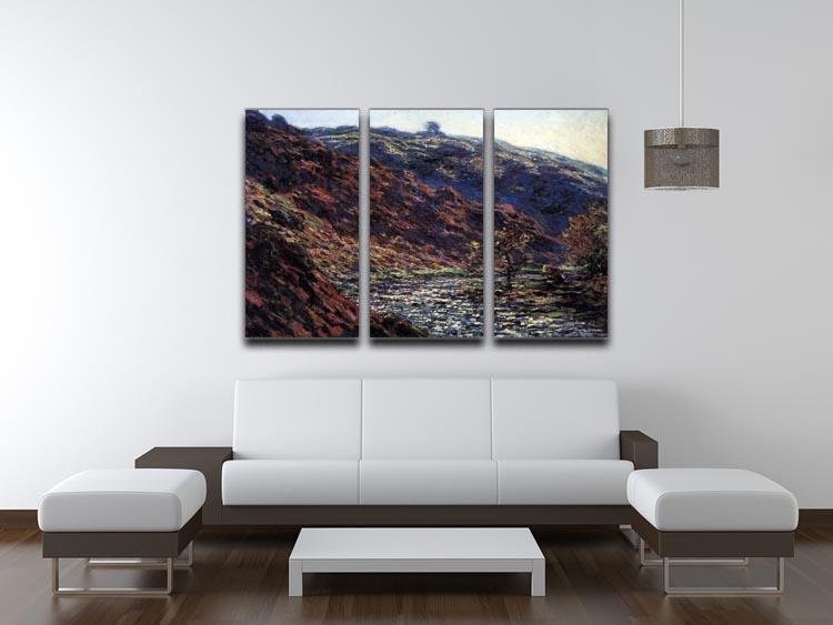 Gorge of the Petite Creuse by Monet Split Panel Canvas Print - Canvas Art Rocks - 4
