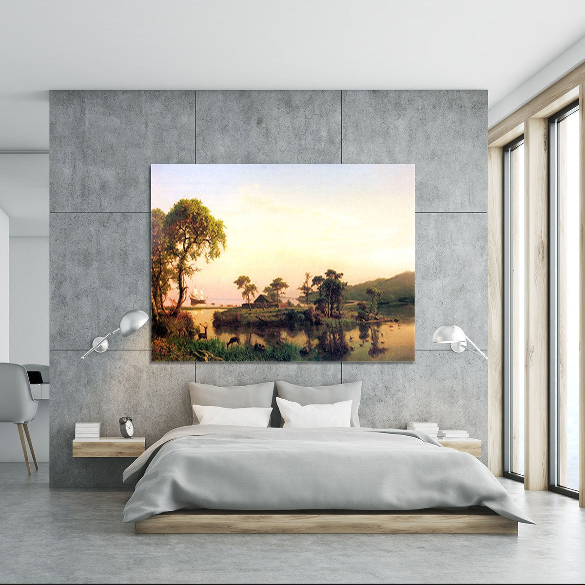 Gosnold on Cuttyhunk 1602 by Bierstadt Canvas Print or Poster