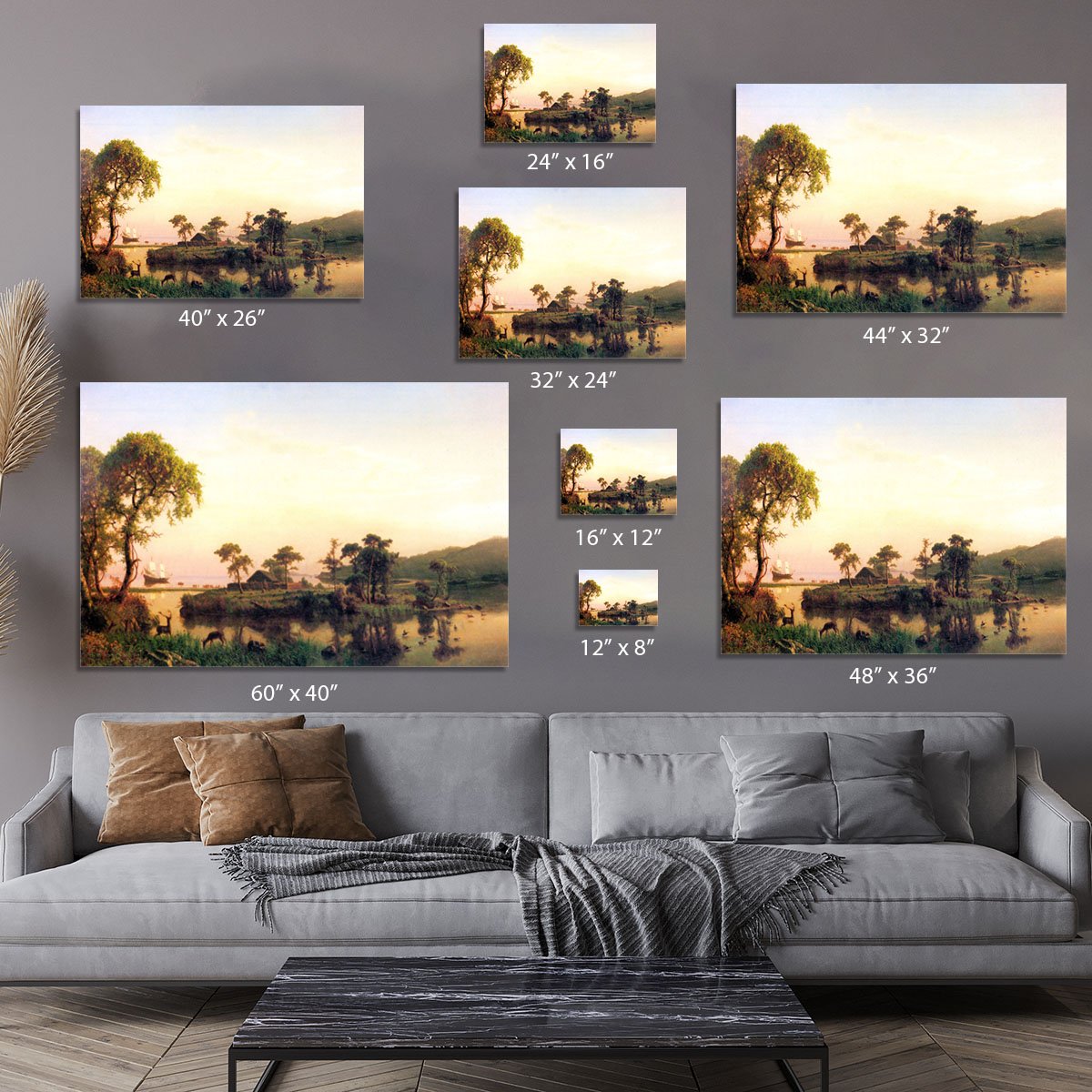 Gosnold on Cuttyhunk 1602 by Bierstadt Canvas Print or Poster