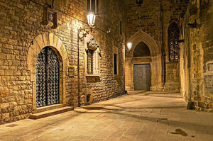Gothic quarter Wall Mural Wallpaper - Canvas Art Rocks - 1