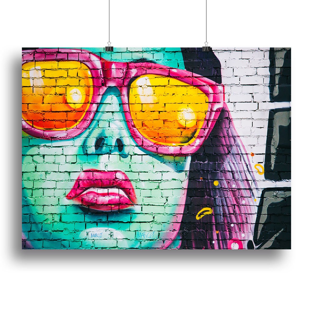 Graffiti Glasses Canvas Print or Poster