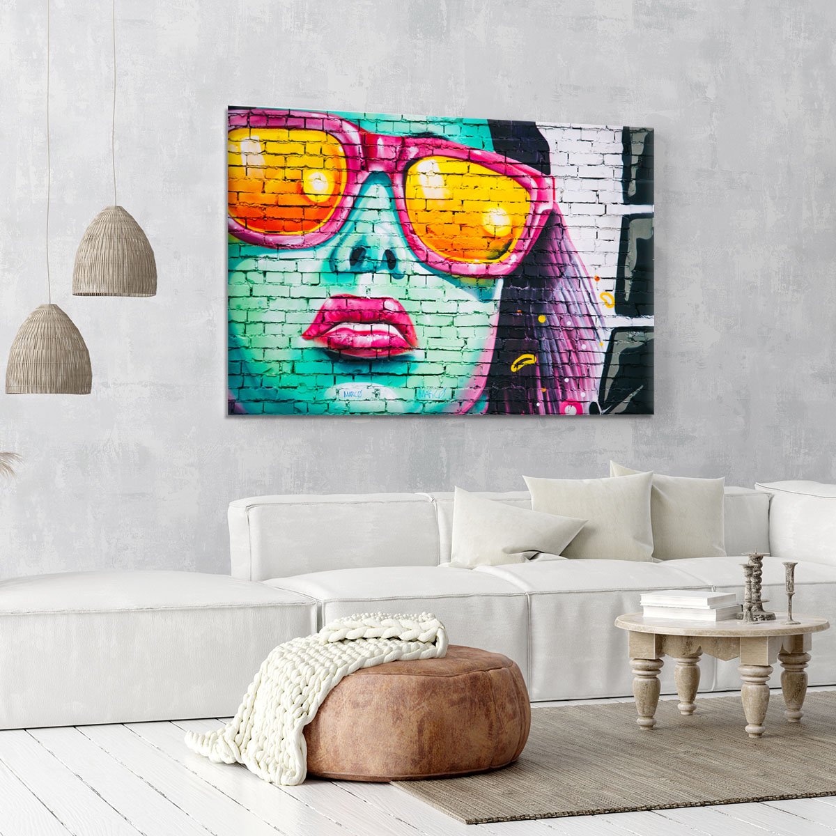 Graffiti Glasses Canvas Print or Poster