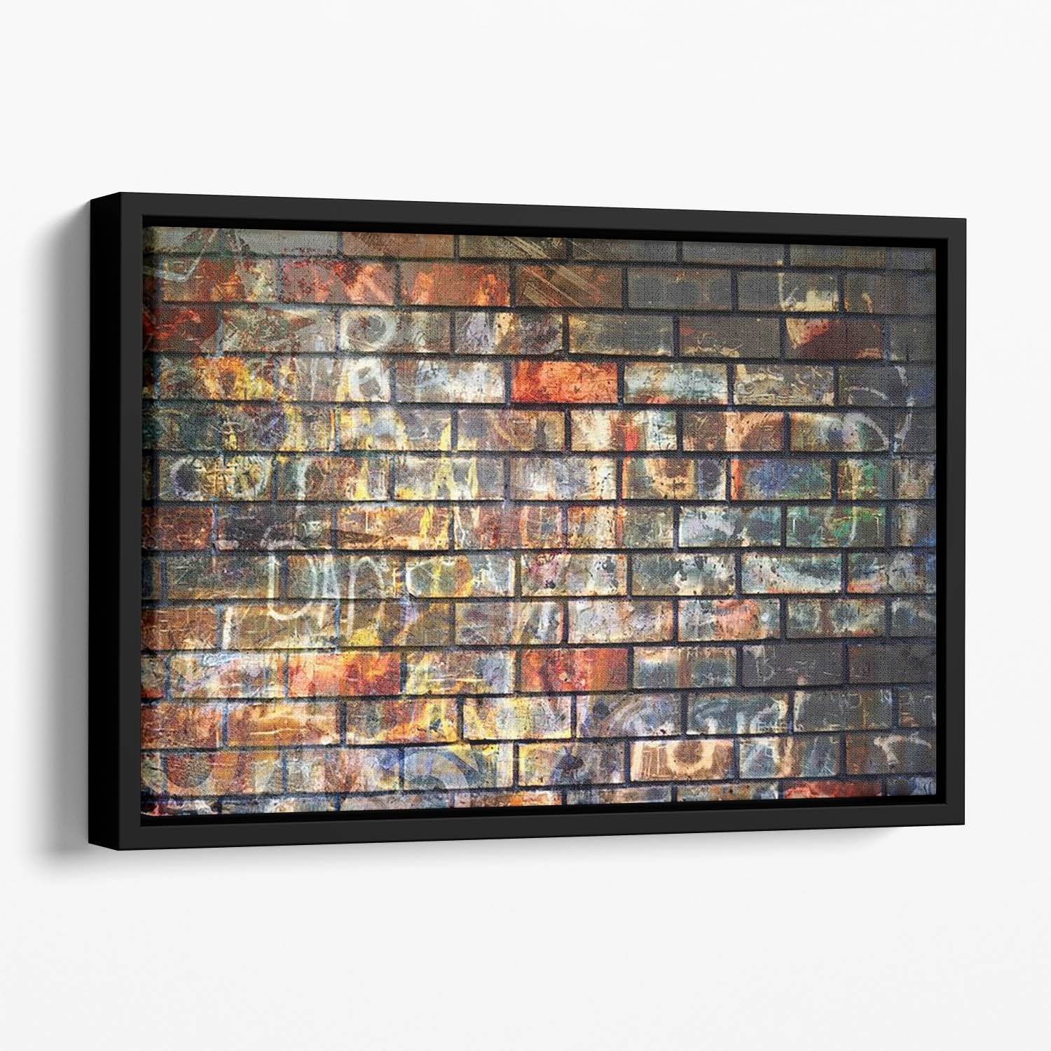 Graffiti wall Floating Framed Canvas