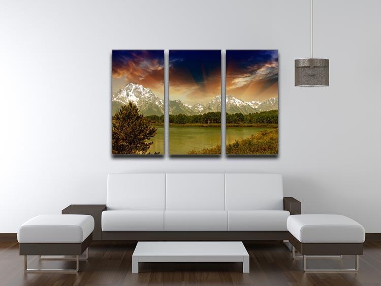 Grand Teton National Park 3 Split Panel Canvas Print - Canvas Art Rocks - 3
