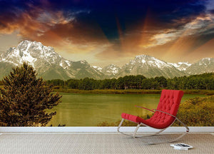 Grand Teton National Park Wall Mural Wallpaper - Canvas Art Rocks - 2