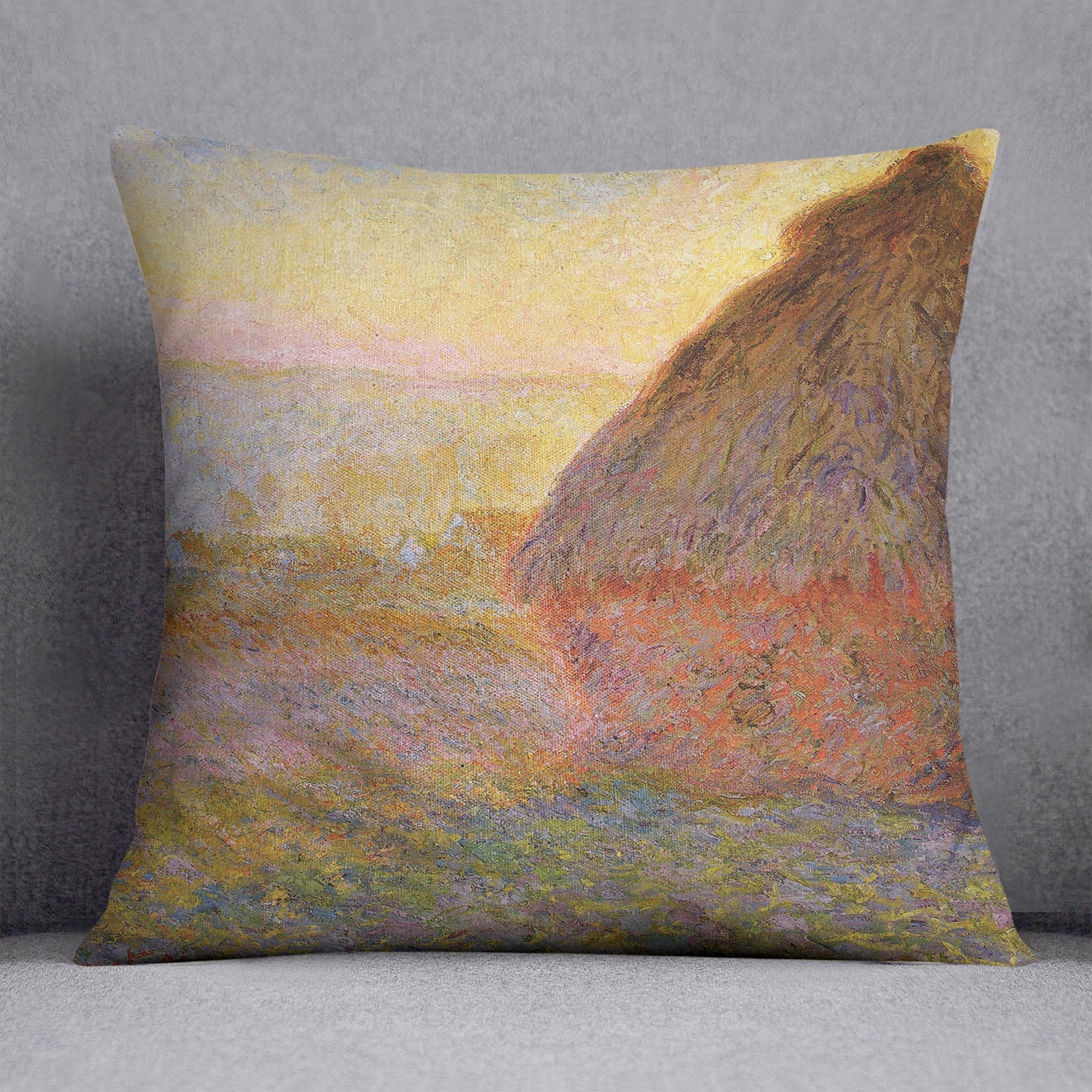 Graystacks by Monet Throw Pillow