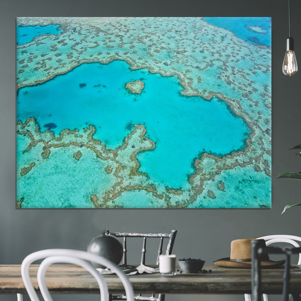 Great Barrier Reef Aerial View Canvas Print or Poster