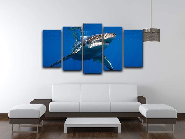 Great White 5 Split Panel Canvas  - Canvas Art Rocks - 3