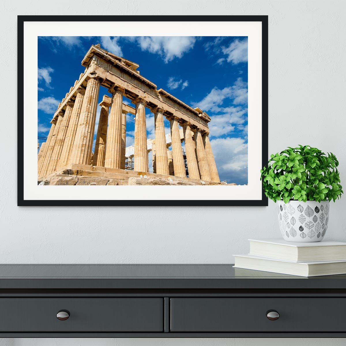 Greek Ruins Framed Print - Canvas Art Rocks - 1