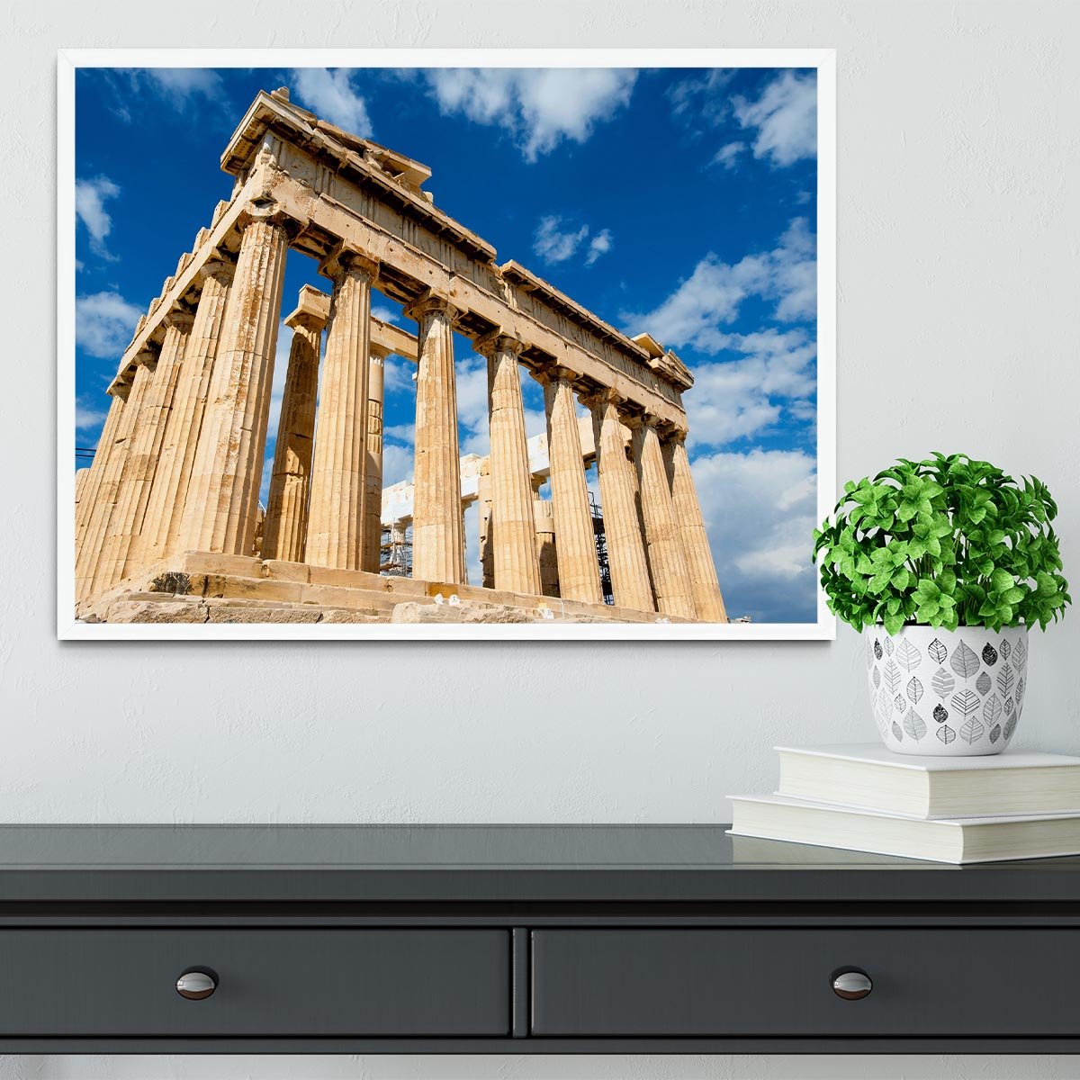 Greek Ruins Framed Print - Canvas Art Rocks -6