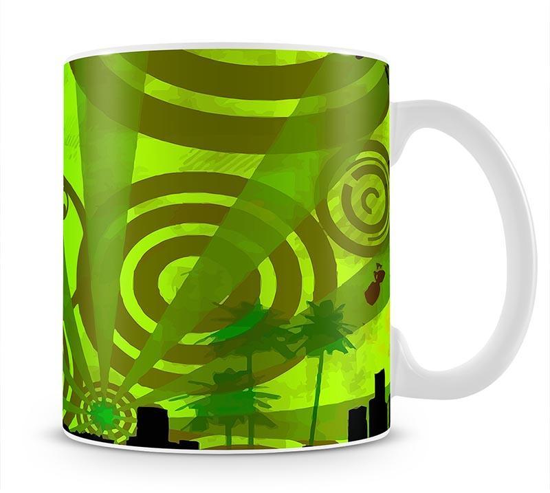 Green Urban Abstract Mug - Canvas Art Rocks - 1