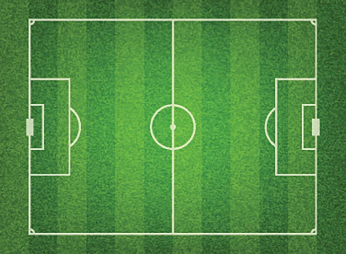 Green grass soccer field Wall Mural Wallpaper