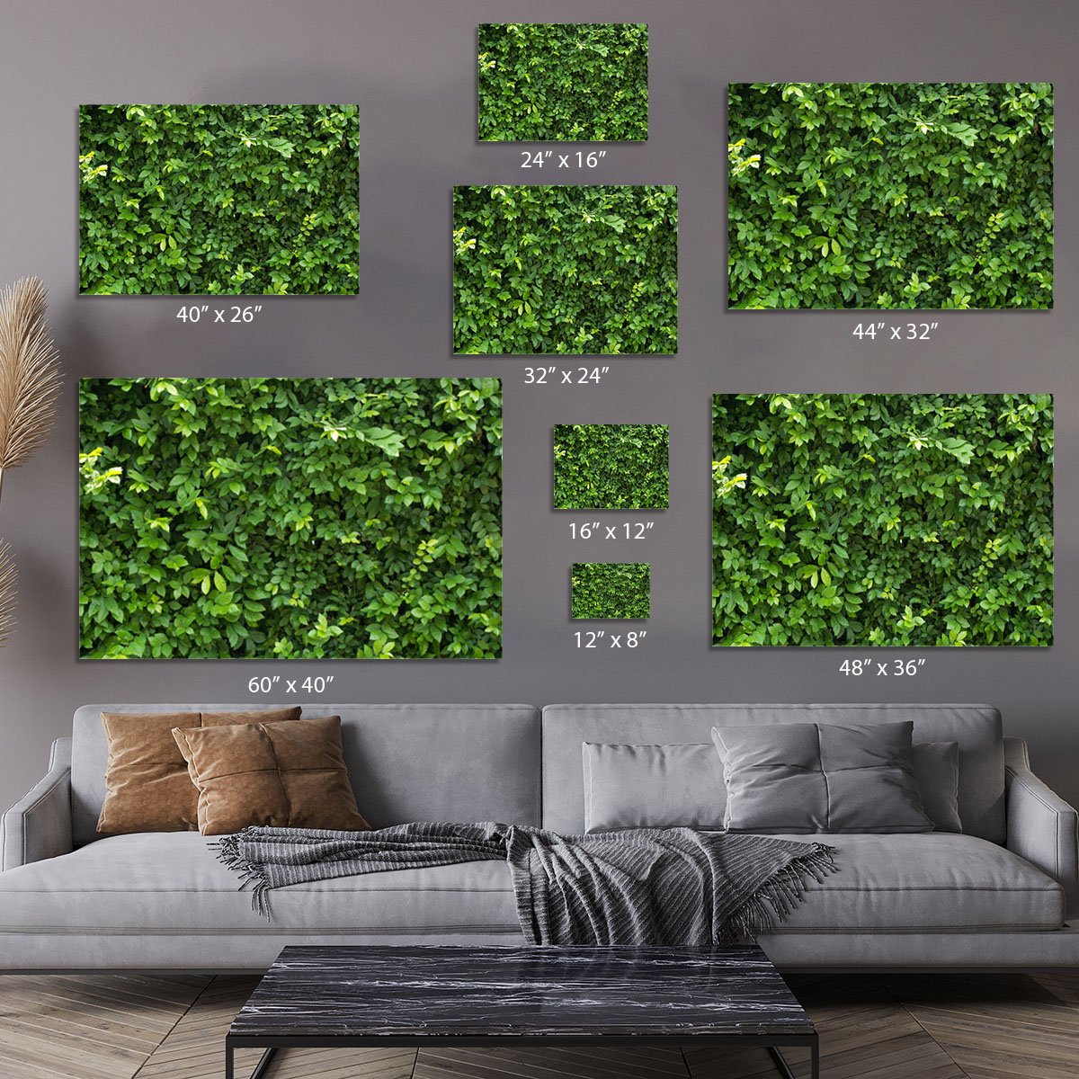Green leaves for background Canvas Print or Poster