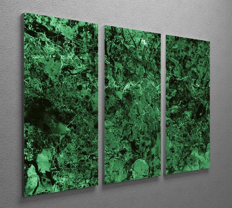 Green marble tiles seamless 3 Split Panel Canvas Print - Canvas Art Rocks - 2