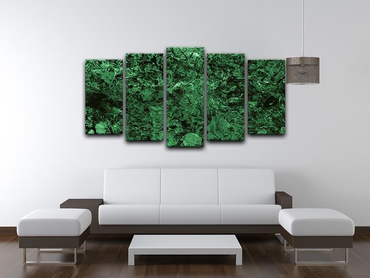 Green marble tiles seamless 5 Split Panel Canvas  - Canvas Art Rocks - 3