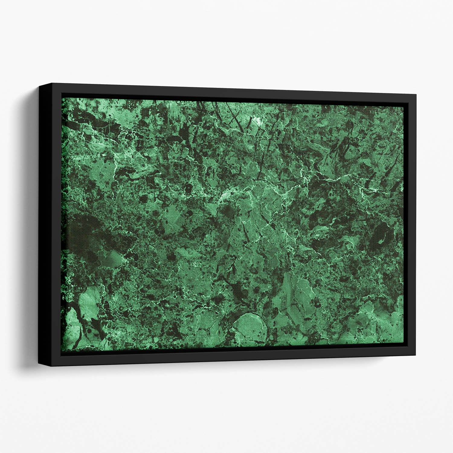 Green marble tiles seamless Floating Framed Canvas