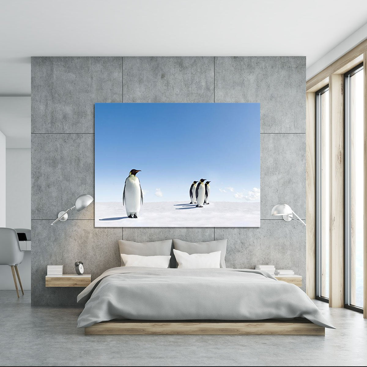 Group of Emperor Penguins in Antarctica Canvas Print or Poster