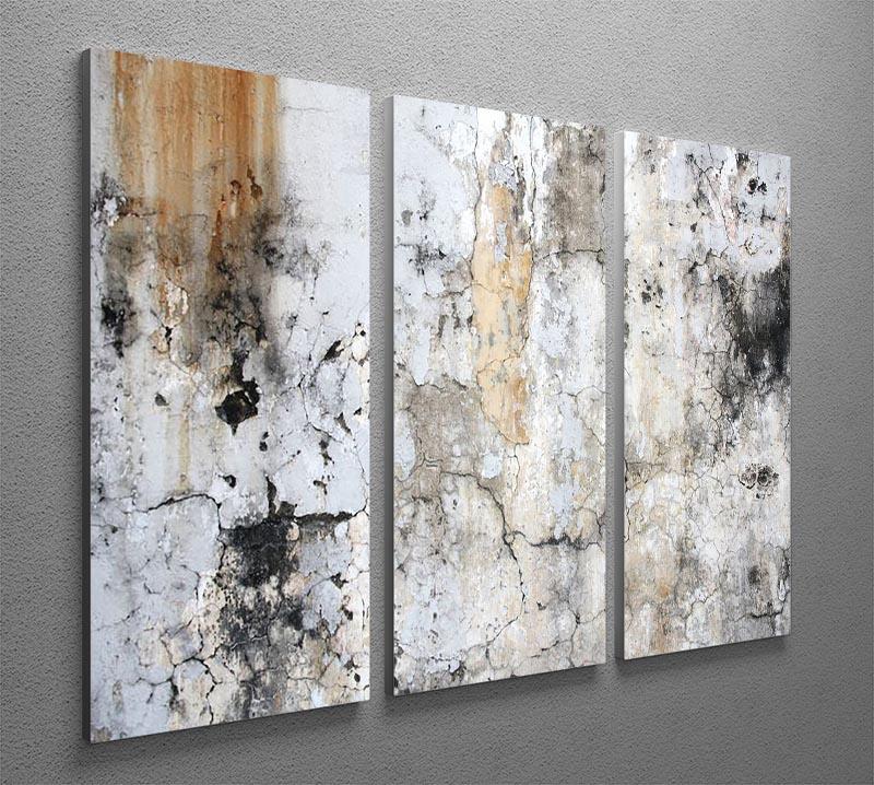 Grunge cracked wall 3 Split Panel Canvas Print - Canvas Art Rocks - 2