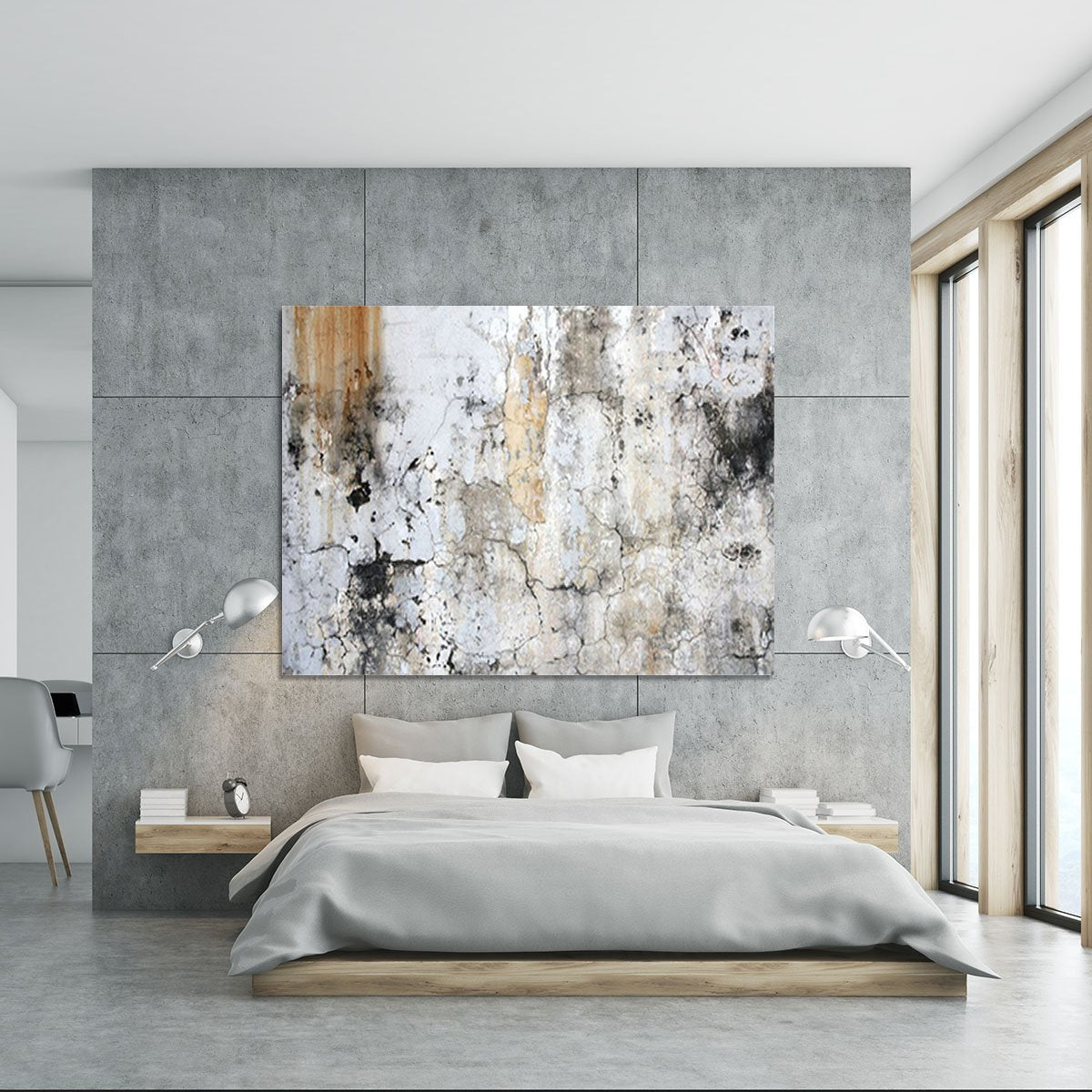 Grunge cracked wall Canvas Print or Poster