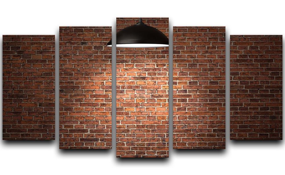 Grunge red brick 5 Split Panel Canvas - Canvas Art Rocks - 1