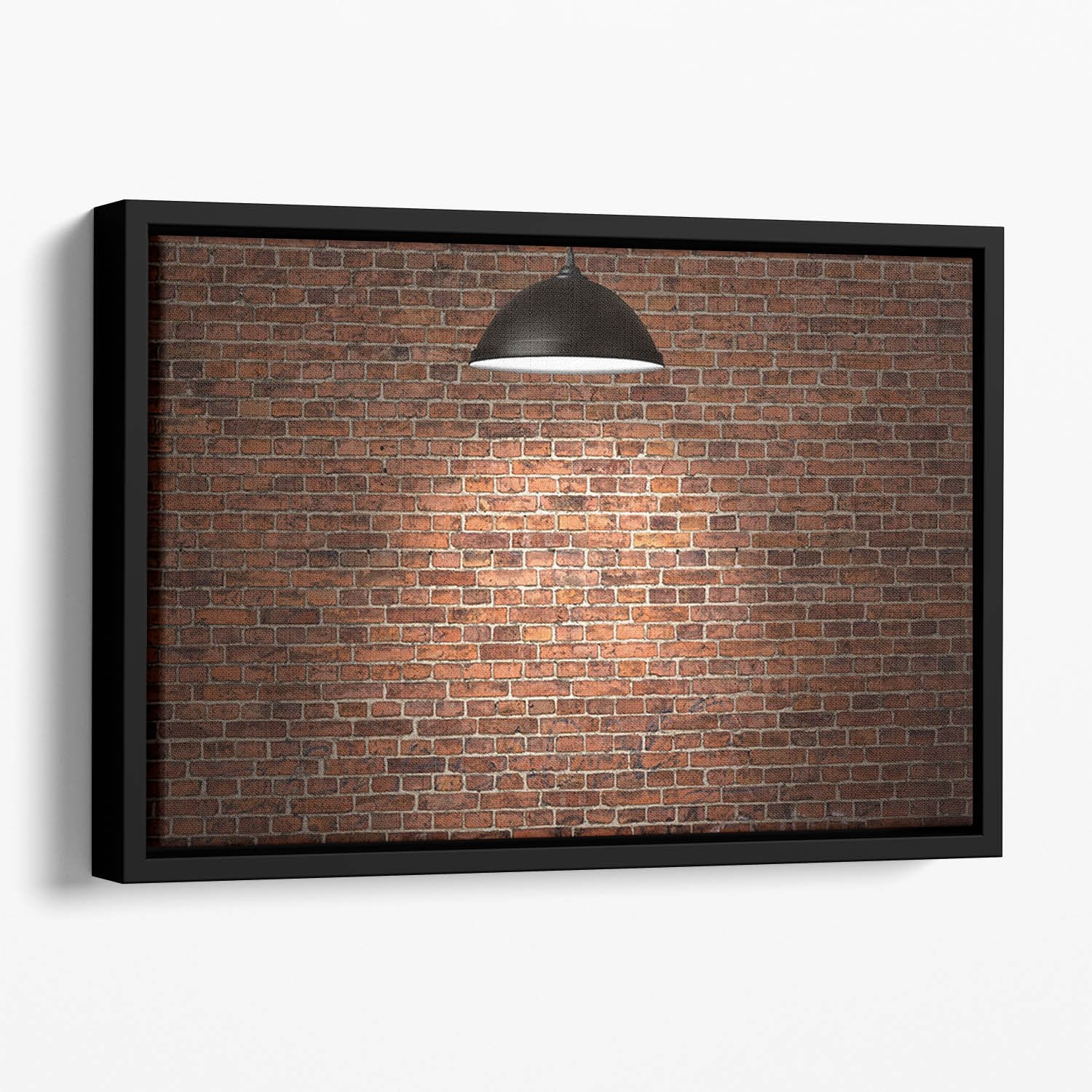 Grunge red brick Floating Framed Canvas