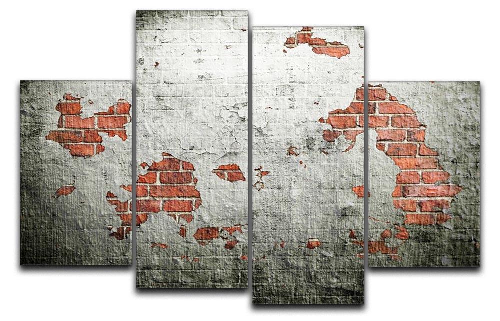 Grunge wall background 4 Split Panel Canvas - Canvas Art Rocks - 1