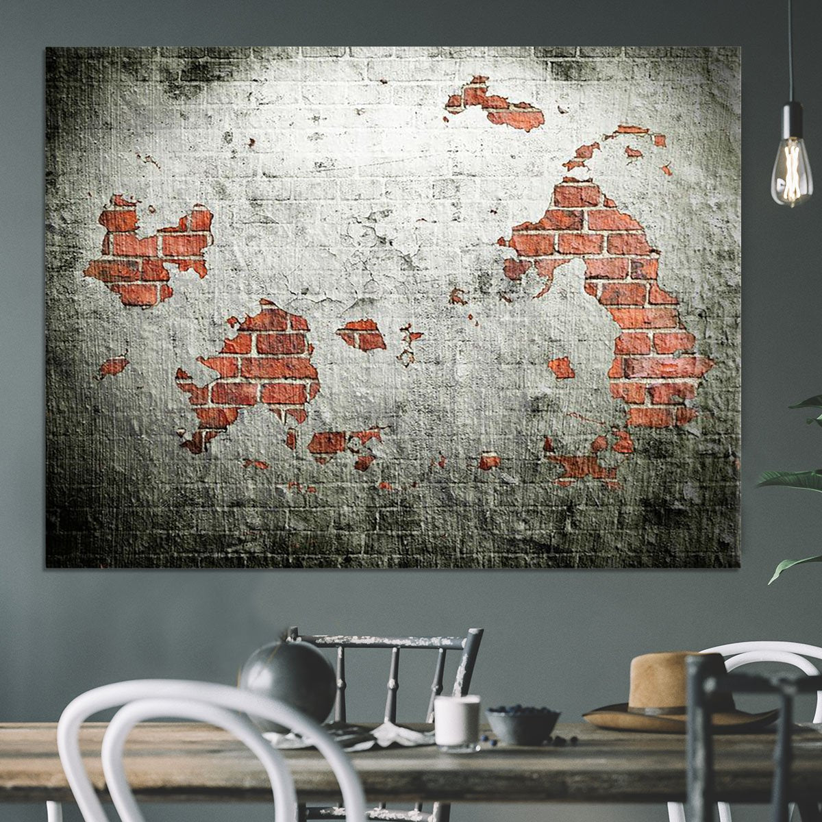 Grunge wall background Canvas Print or Poster
