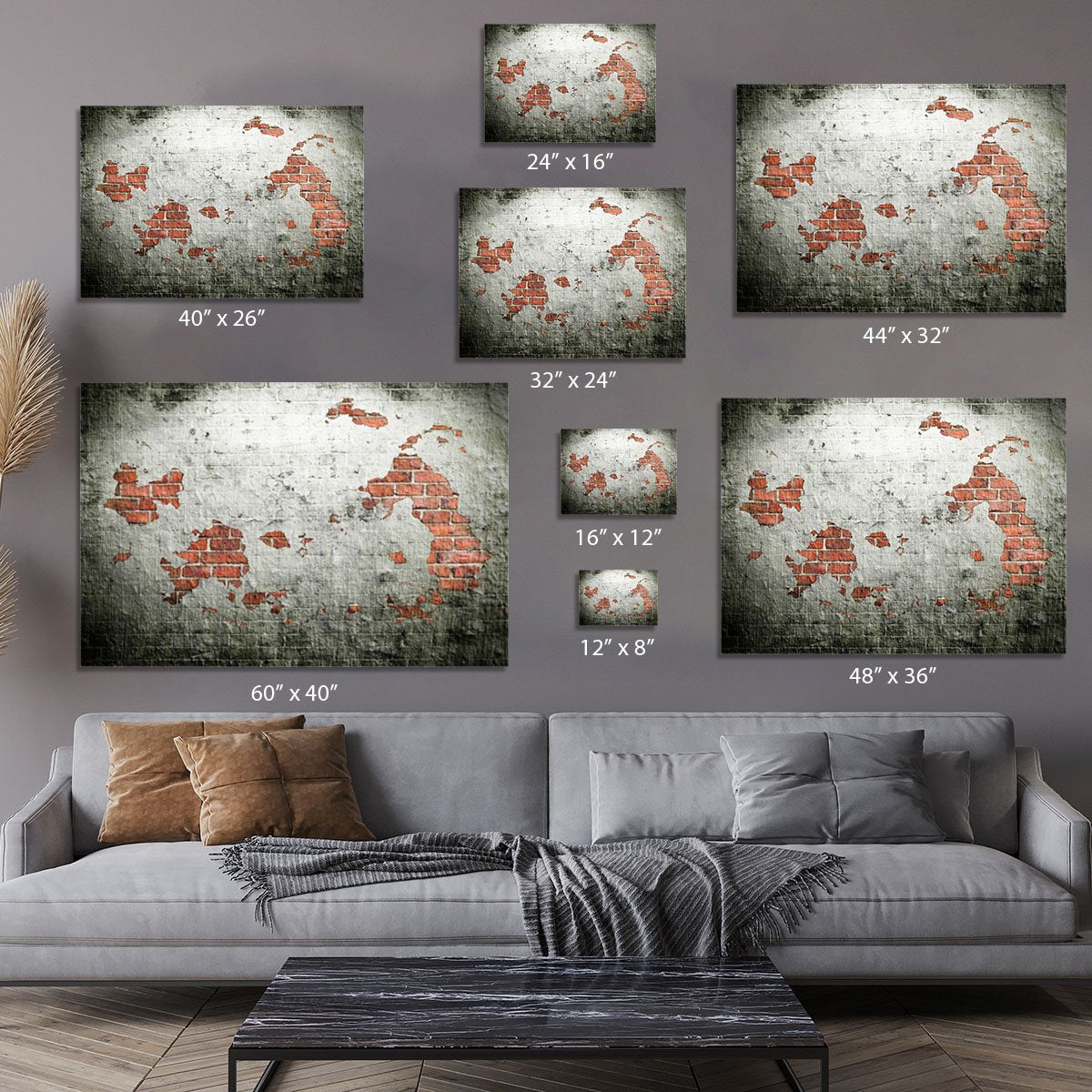 Grunge wall background Canvas Print or Poster